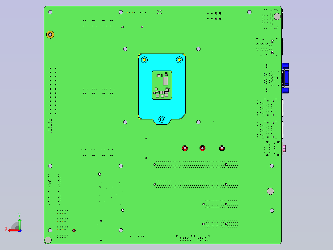 CMS310主板（友通Micro ATX）后视图