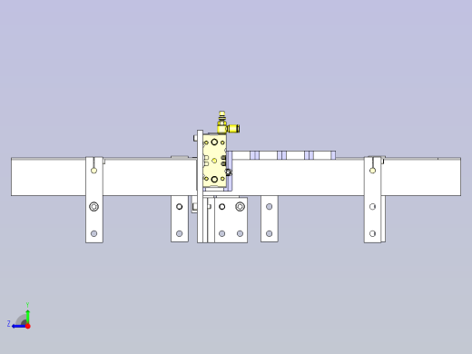 皮带输送机用定位组件3D图纸右视缩略图