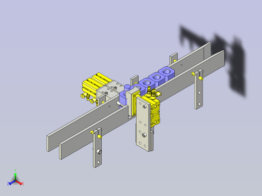 皮带输送机用定位组件3D图纸正等轴测缩略图