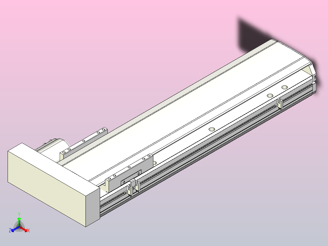 MTH17标准螺杆滑台[MTH17-L#-500-BR-P40-C3]主视图