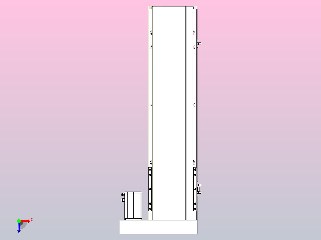 MTH17标准螺杆滑台[MTH17-L#-500-BR-P40-C3]俯视图