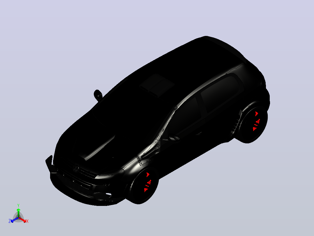 大众高尔夫MK6 跑车3D模型主视图