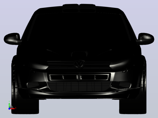 大众高尔夫MK6 跑车3D模型前视缩略图