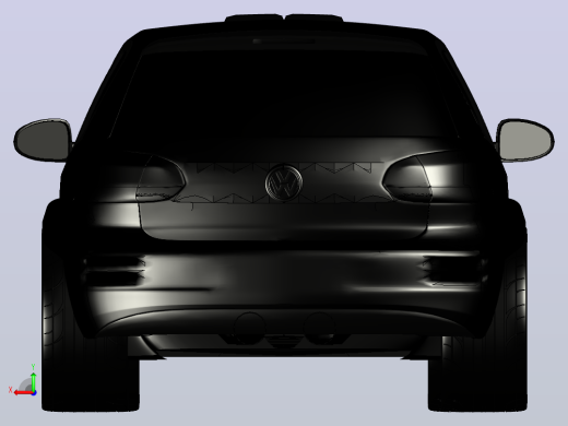 大众高尔夫MK6 跑车3D模型后视缩略图