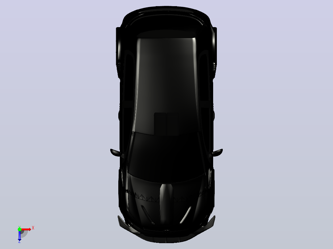 大众高尔夫MK6 跑车3D模型俯视图