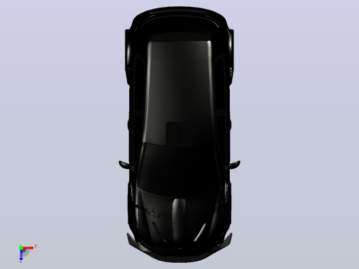 大众高尔夫MK6 跑车3D模型俯视缩略图