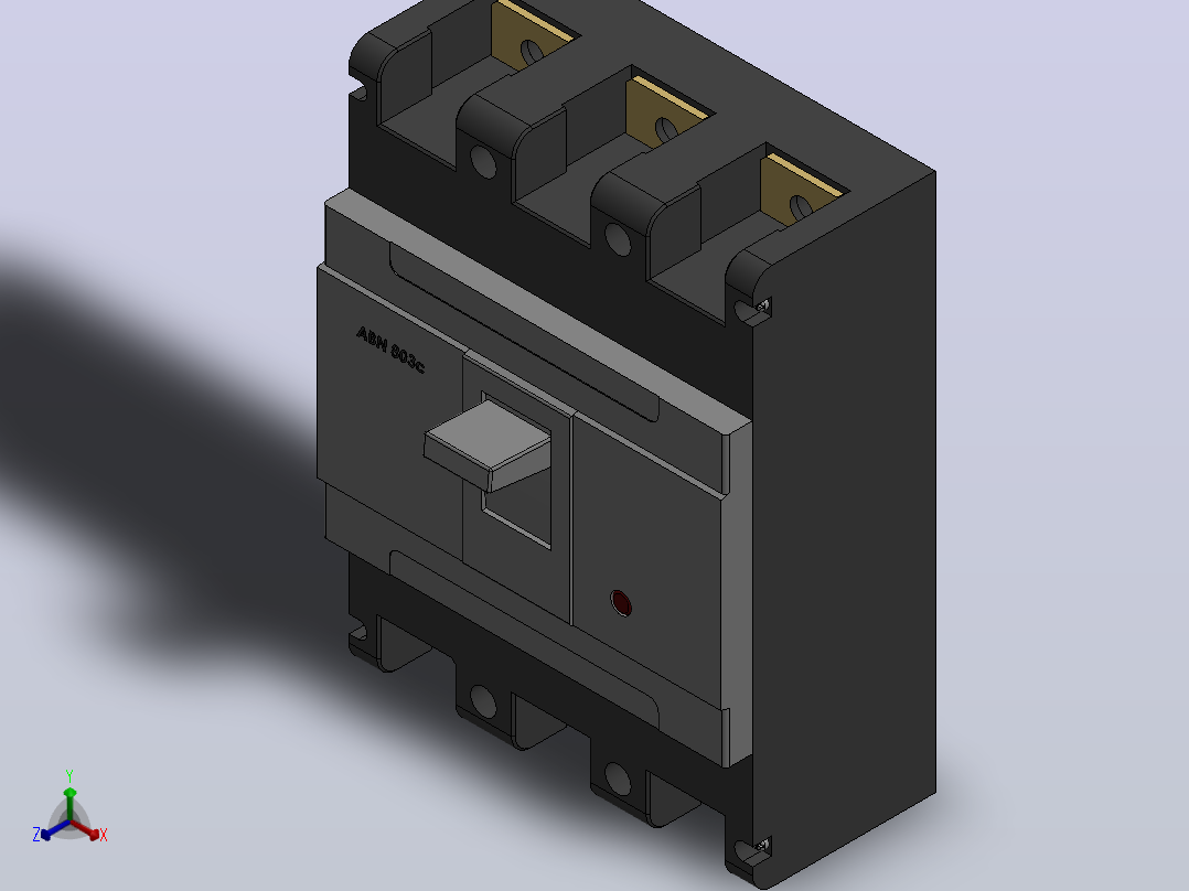 LS MCCB ABN400A 3P断路器主视图