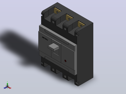 LS MCCB ABN400A 3P断路器正等轴测缩略图