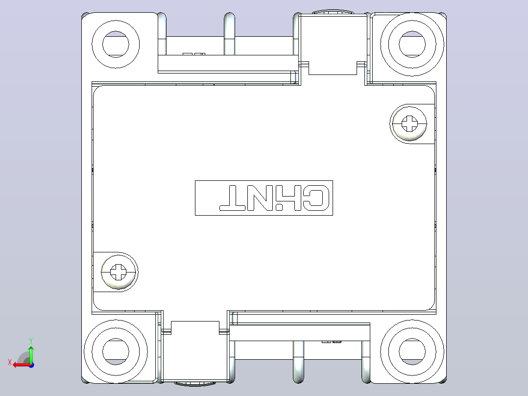 CJT1-10交流接触器三维模型202202后视图