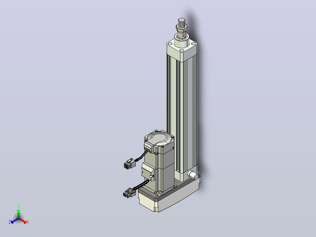 轻载电动缸TPA-ESR40-1210C-L200-MR-TC-W-P40-C3主视图