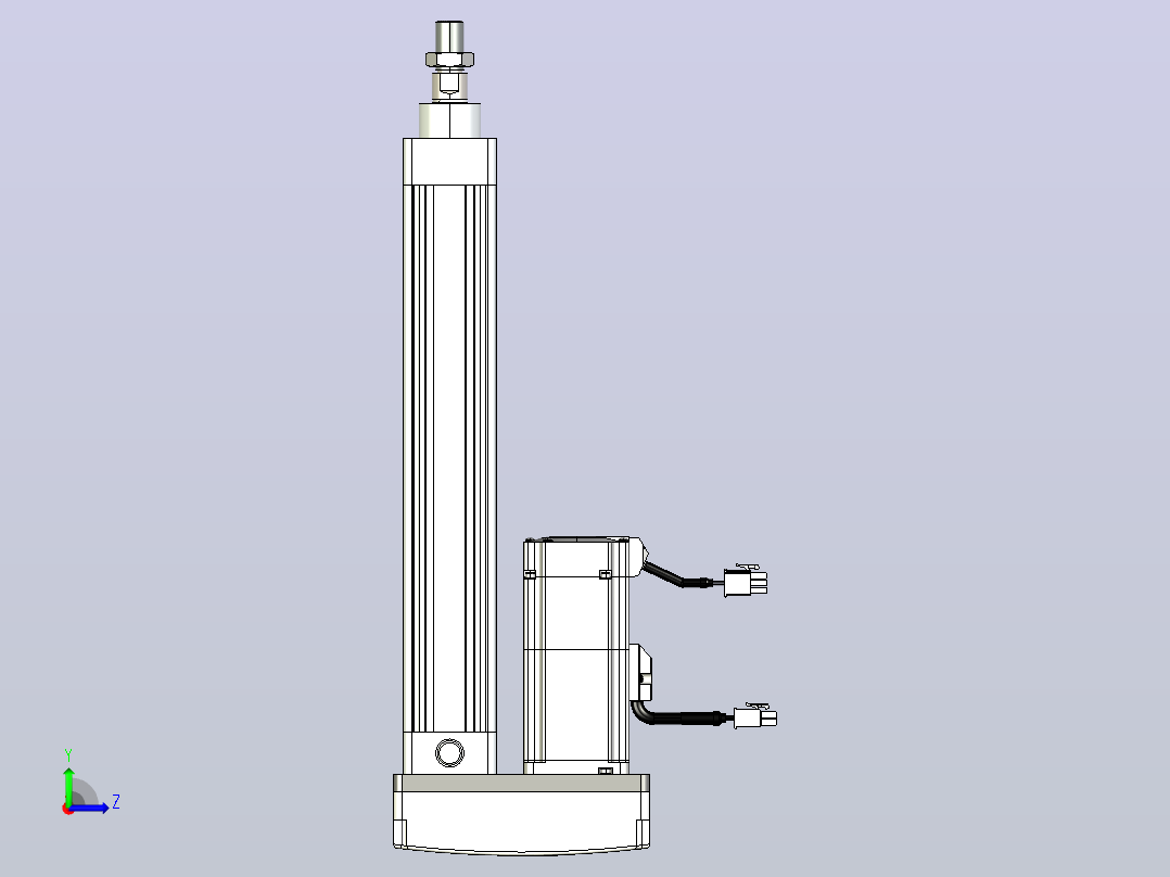 轻载电动缸TPA-ESR40-1210C-L200-MR-TC-W-P40-C3左视图