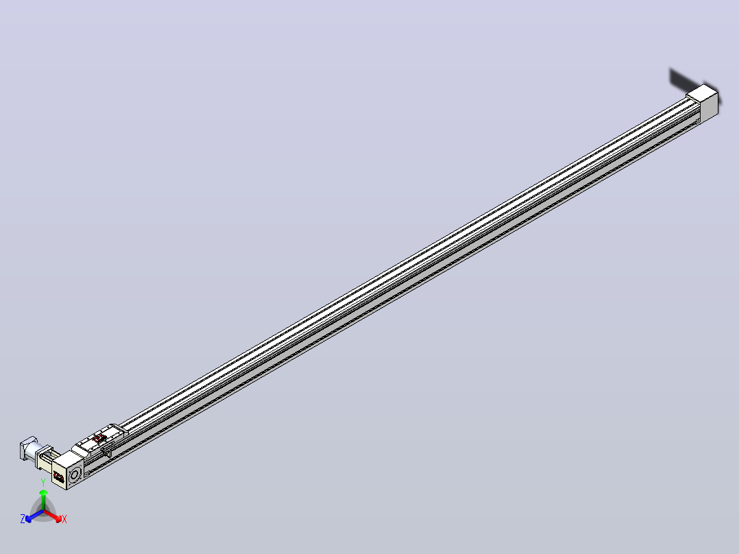伺服电机集成皮带传动直线执行器TPA-OCB-60-140-L2550-DL-J60-N3主视图