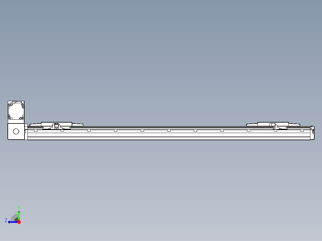 皮带直线轴双滑块型TPA-GCBS-120-P70-L300-LU-M20-N3右视图