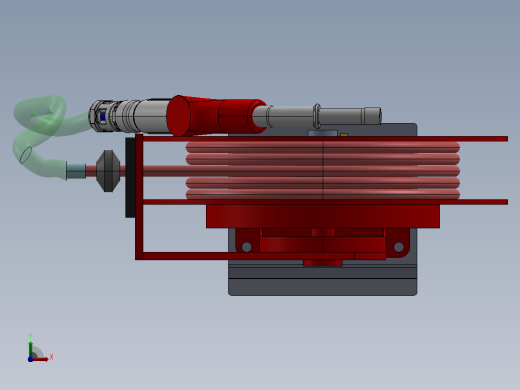 润滑油加油套件3D图纸 Solidworks设计前视缩略图