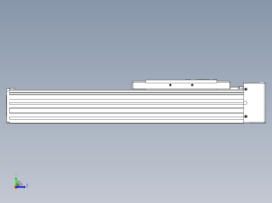 滚珠丝杠直线轴带导轨全封闭TPA-HCR-140D-2010C-L200-MR-Y-P40-N3左视图