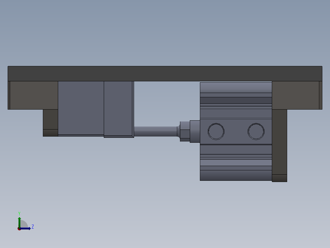 小轴铆接工装左视图