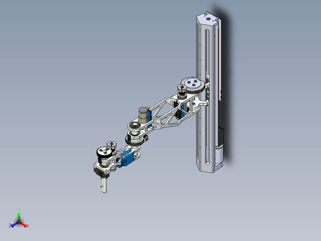 four-axis-robotic-arm SW STP正等轴测图