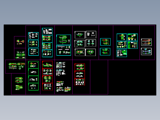 15套企业大门门卫施工设计CAD图纸工厂大门公司门头电动伸缩大门