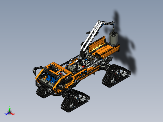 42038极地工程卡车拼装玩具模型车3D图纸 INVENTOR设计 附STP