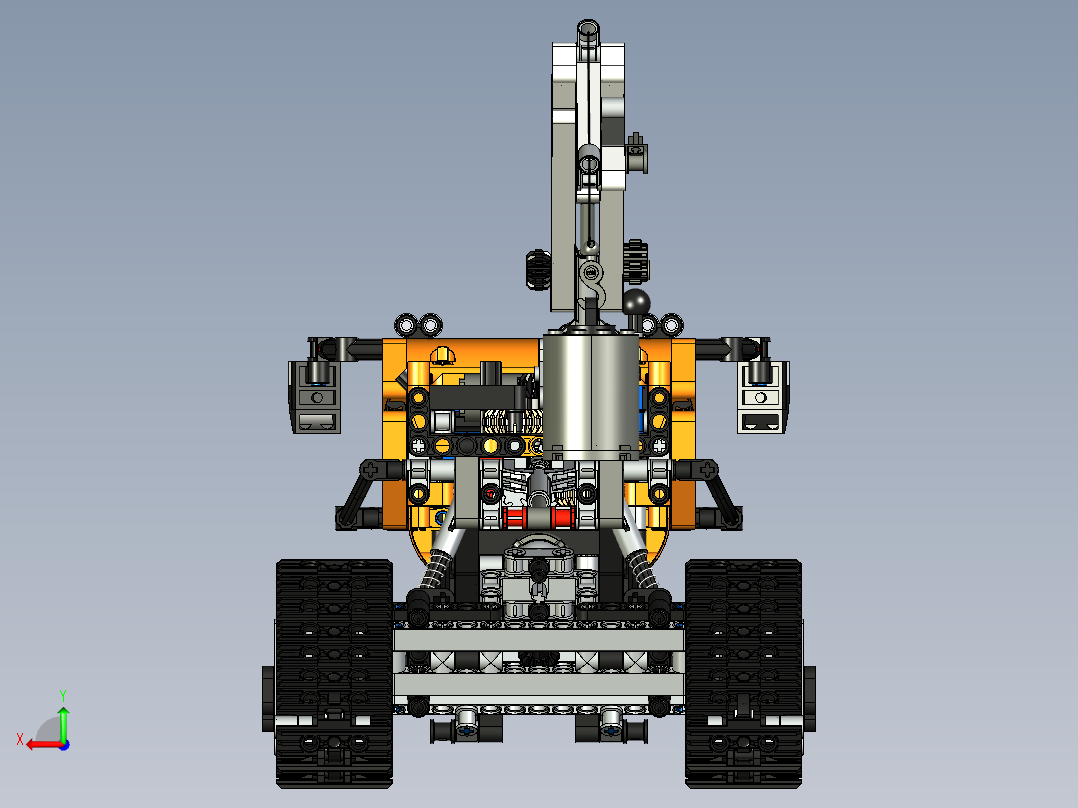 42038极地工程卡车拼装玩具模型车3D图纸 INVENTOR设计 附STP后视图