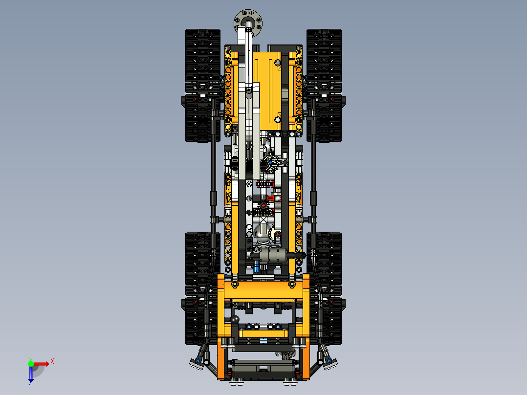 42038极地工程卡车拼装玩具模型车3D图纸 INVENTOR设计 附STP俯视图