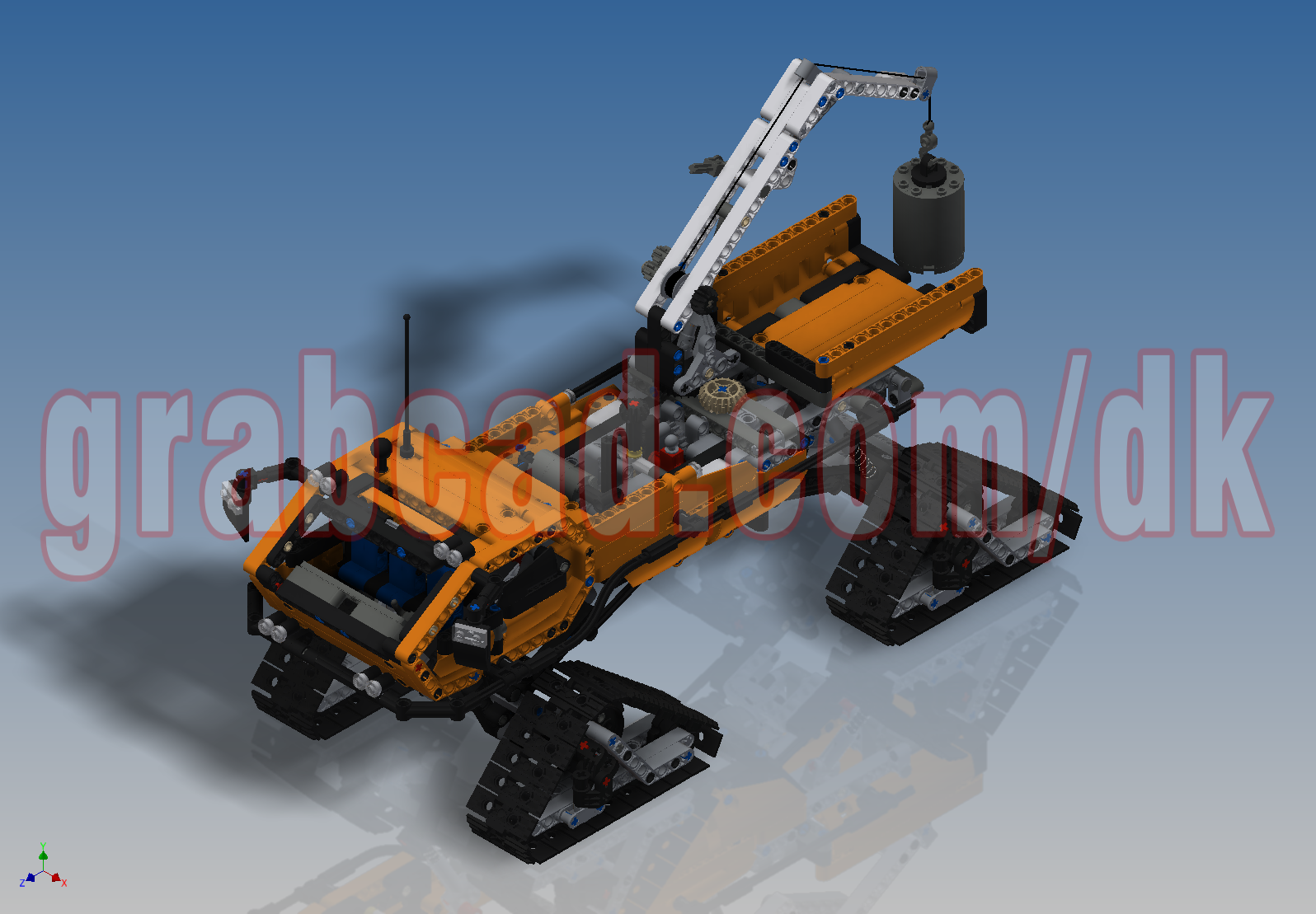 42038极地工程卡车拼装玩具模型车3D图纸 INVENTOR设计 附STP