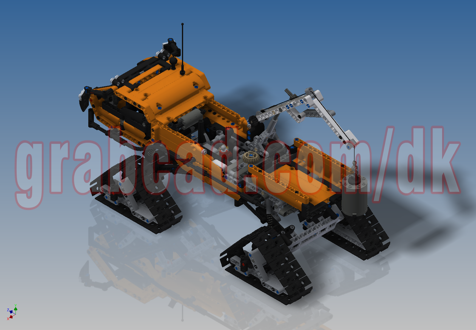 42038极地工程卡车拼装玩具模型车3D图纸 INVENTOR设计 附STP