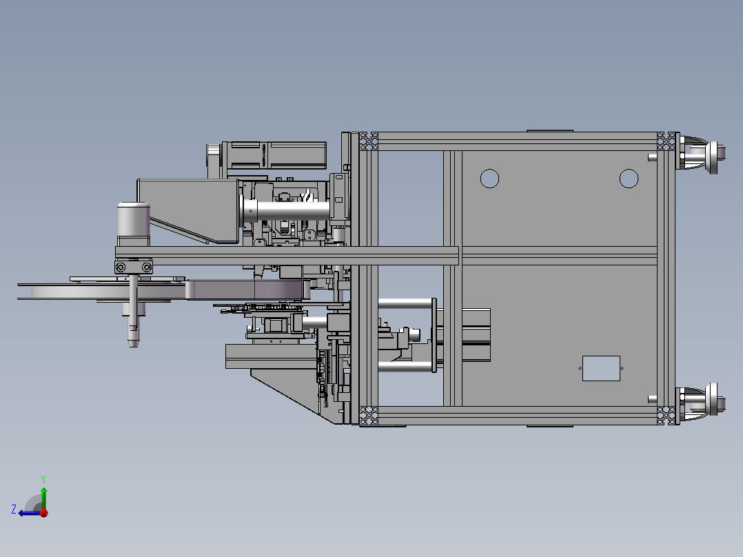 凸轮插针打PIN机3D图纸T233右视图