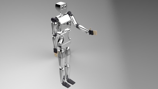 简易人形机器人造型结构3D图纸 Solidworks设计缩略图