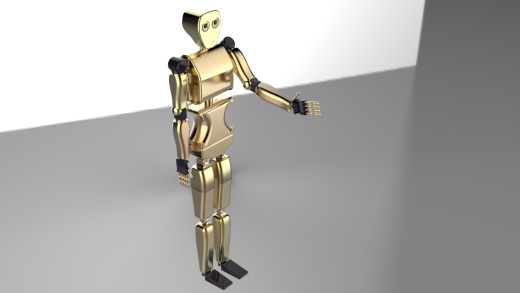 简易人形机器人造型结构3D图纸 Solidworks设计缩略图