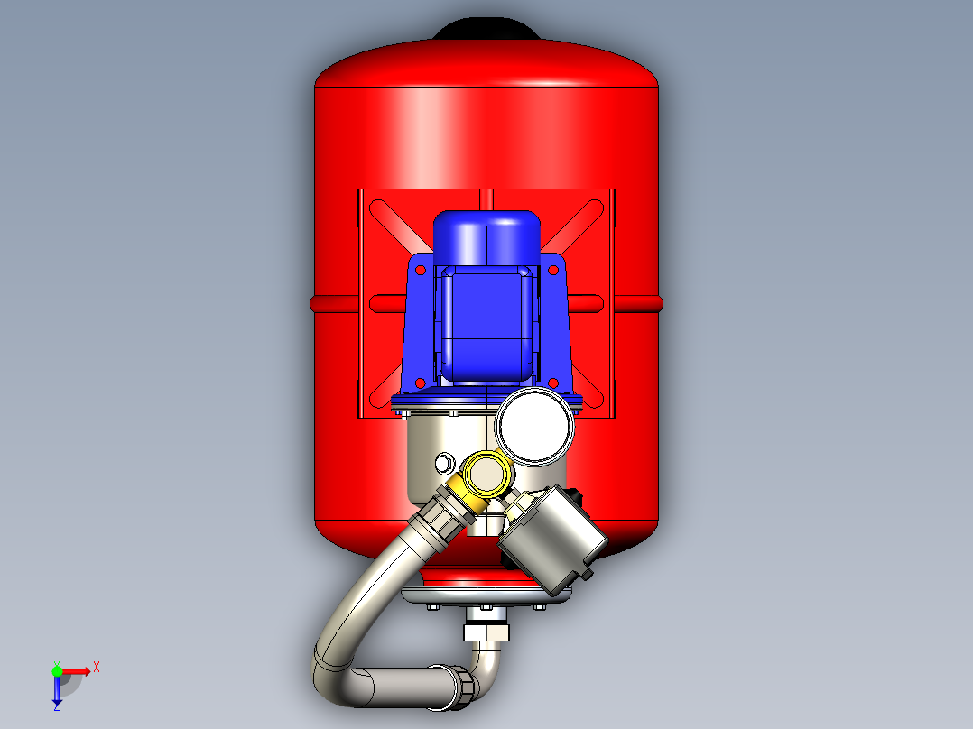 自吸式离心泵俯视图
