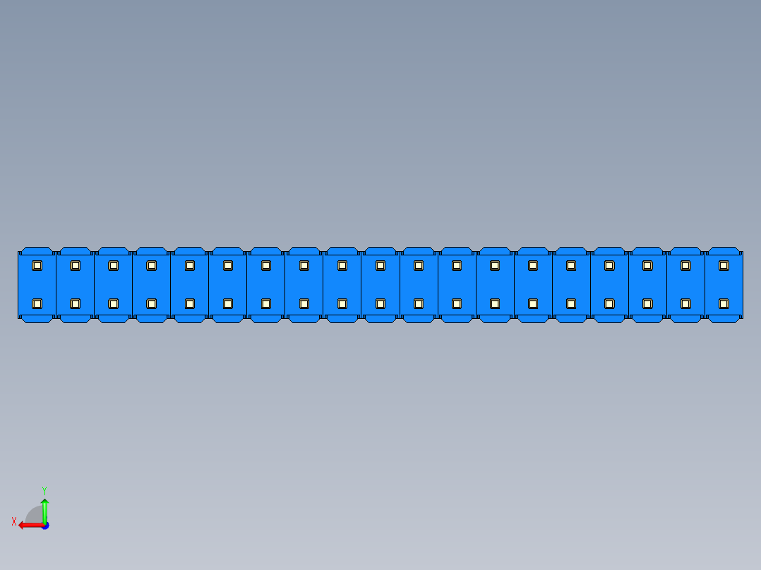 彩色公头100mil（2.54mm）系列-DS1021_blue_2x19p_100mil_Type1_rev1.0后视图