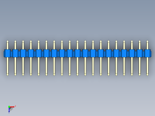 彩色公头100mil（2.54mm）系列-DS1021_blue_2x19p_100mil_Type1_rev1.0俯视缩略图
