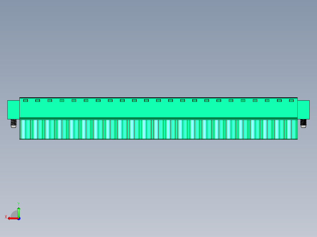 DEGSON 2EDG（M） 系列 5.0mm 螺丝锁紧可插拔接线端子组-2EDGKM-5.0-23P-14-00AH后视图