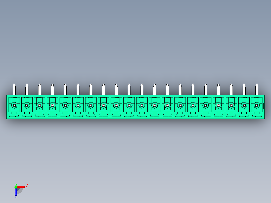 DEGSON 15EDG 系列 3.81mm 插拔式接线端子-15EDGRC-3.81-20P-14-00AH俯视图