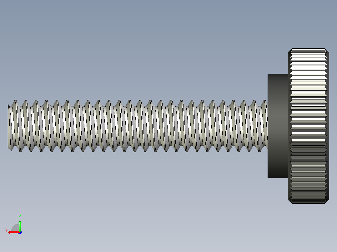 滚花旋钮-Knurled Knob 0.25x0.750x1.250.STEP后视图