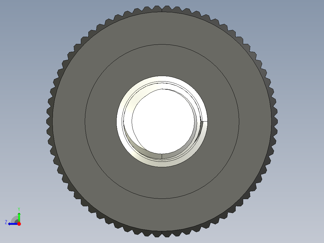 滚花旋钮-Knurled Knob 0.25x0.750x1.250.STEP右视图