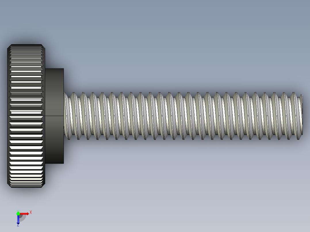 滚花旋钮-Knurled Knob 0.25x0.750x1.250.STEP俯视图