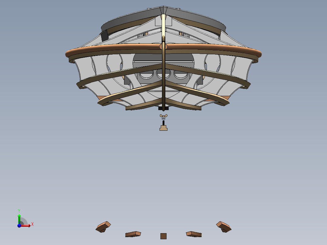 单人独木舟前视图