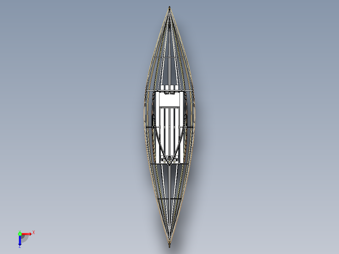 单人独木舟俯视图