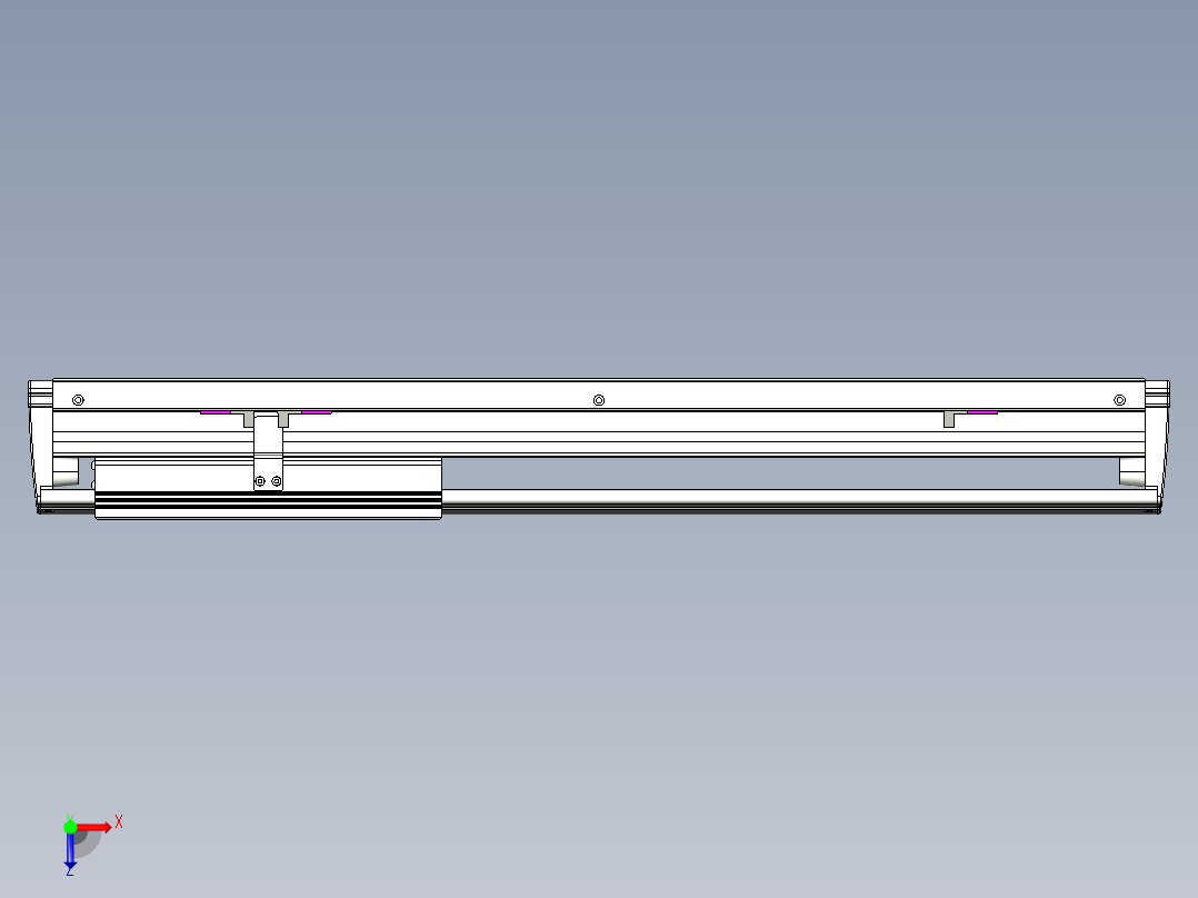 威洛博VL系列直线电机模组-VL14S3-S400俯视图