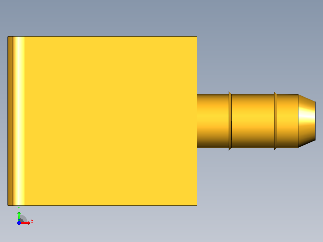 工业通用螺蚊管倒齿式工业硬管接头Male Elbow 229-4-4前视图
