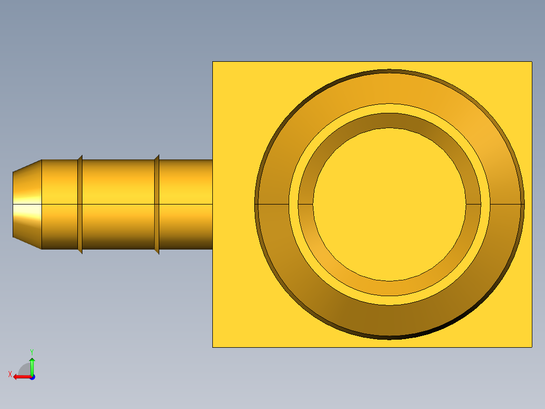 工业通用螺蚊管倒齿式工业硬管接头Male Elbow 229-4-4后视图