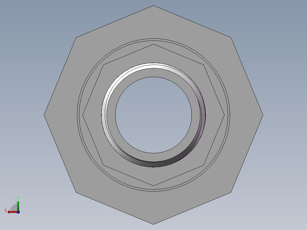 活接-等径内外丝直通 DN15后视图