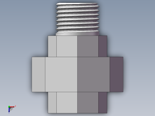 活接-等径内外丝直通 DN15俯视缩略图