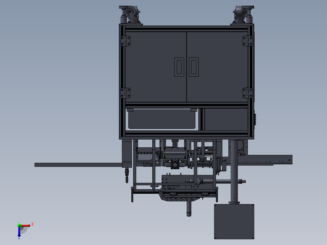 电子元件性能检测机俯视图
