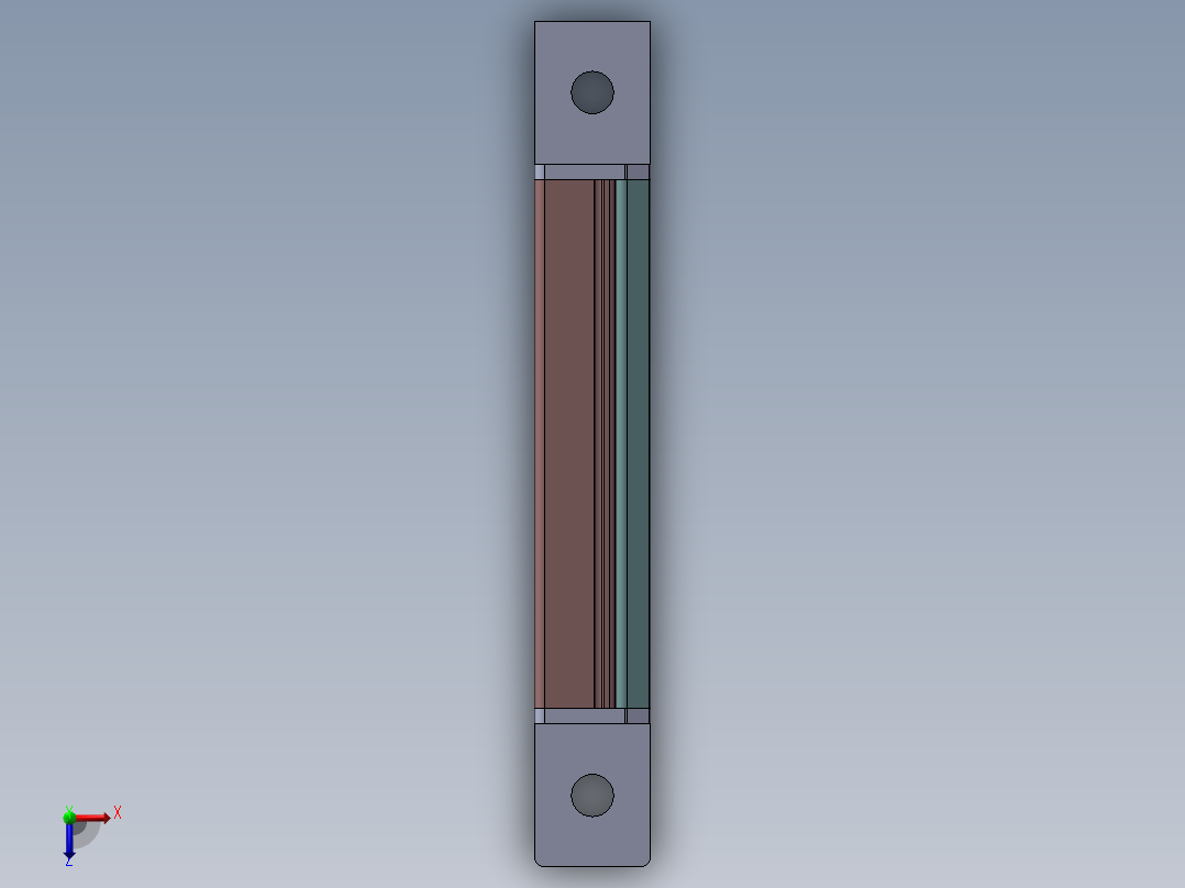 超薄单侧发光LED灯条L型堵头俯视图