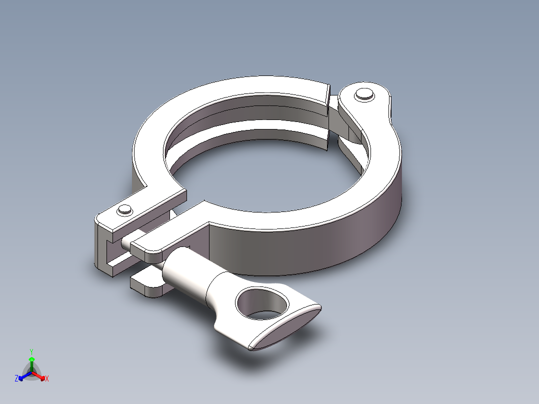 DN15-40卡箍正等轴测图