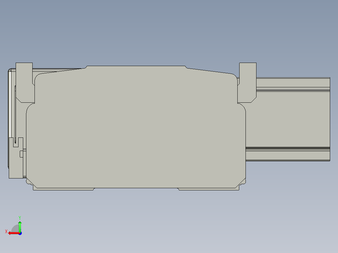 直线模组LHB21-L40-S1100-BR设计图纸后视图