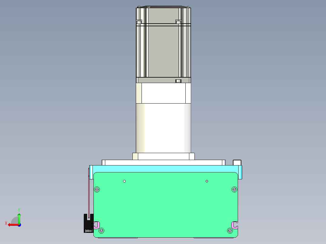 东锦齿条传动DH210G-L167-S850-BU-减速机+P750W后视图